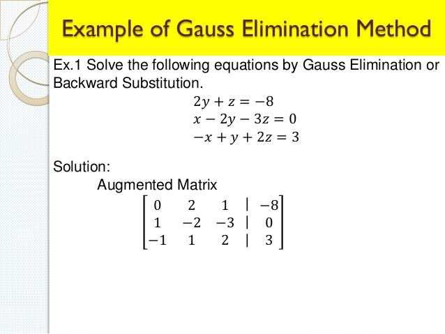 gauss elimination method